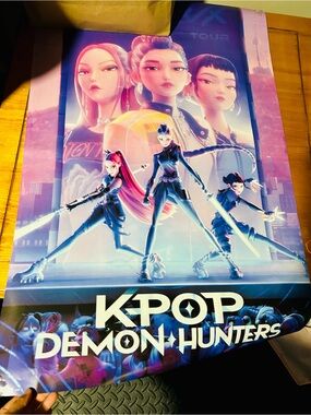 K-POP Demon Hunters Poster - Pink & Purple Kids Wall Art